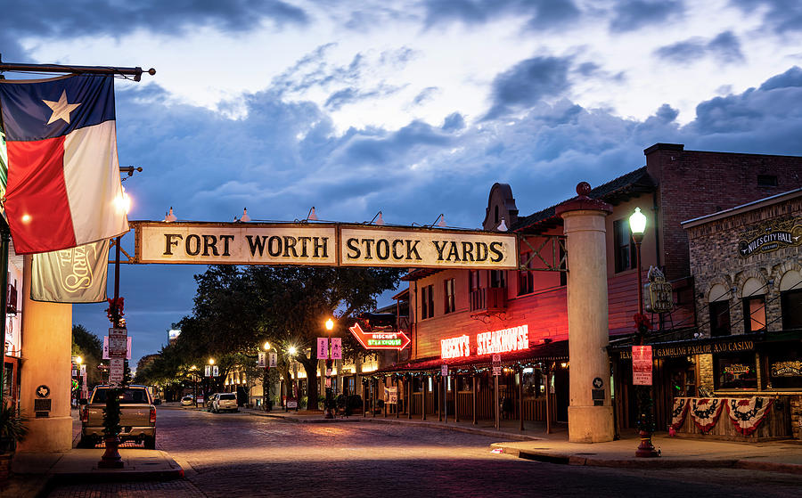 Morning at the Fort Worth Stockyards Photograph by David Morefield