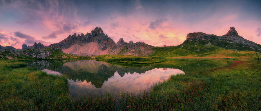 Morning at Tre Cime  Photograph by Henry w Liu