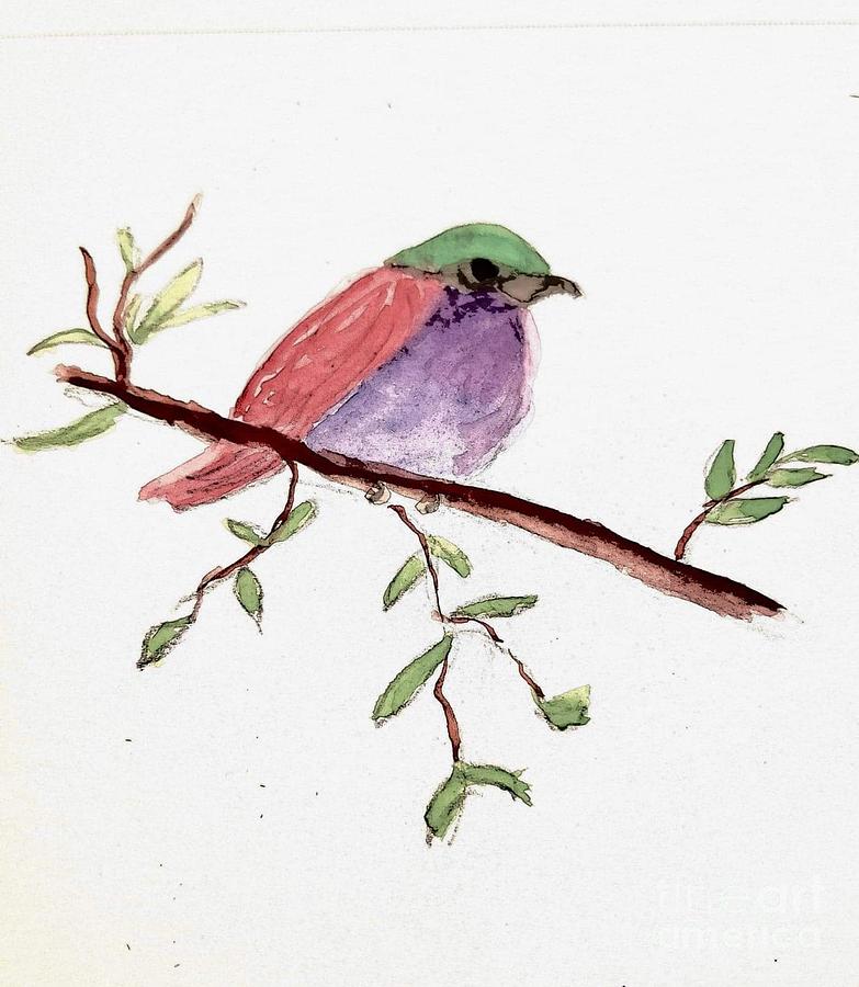 Morning Bird Painting by Margaret Welsh Willowsilk