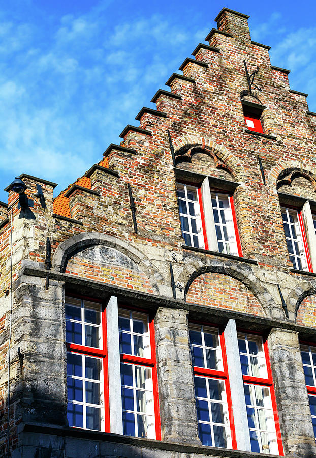 Morning Building Angles in Bruges Photograph by John Rizzuto