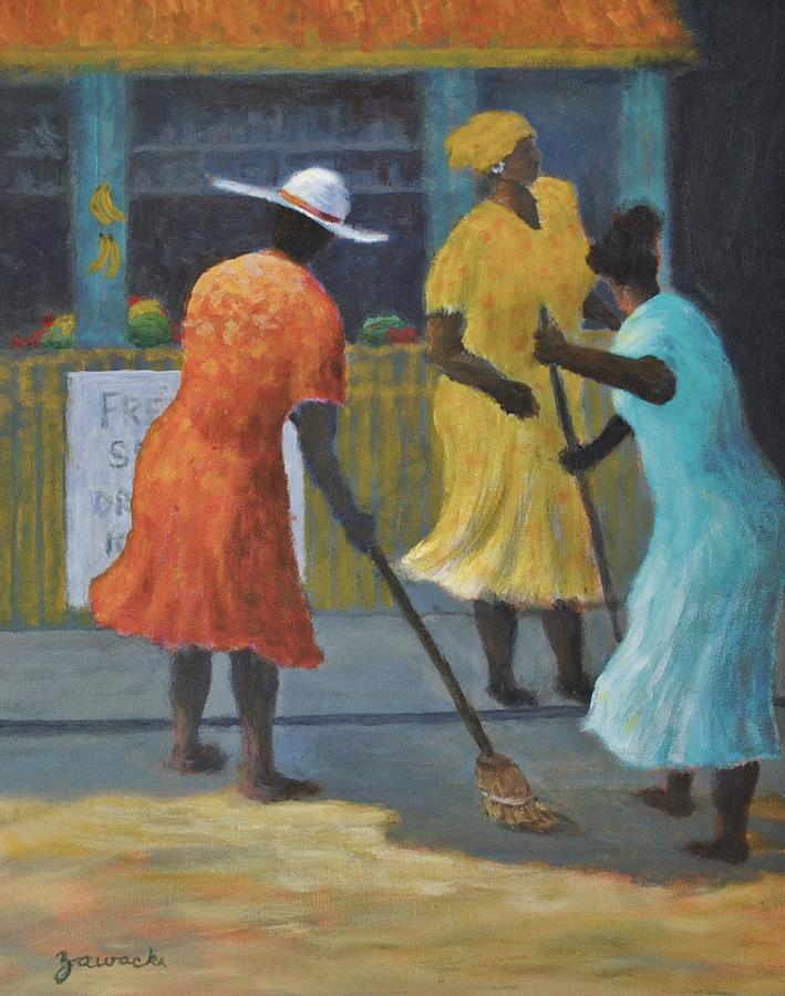 Morning Caribbean Colors by Alan Zawacki Painting by Alan Zawacki