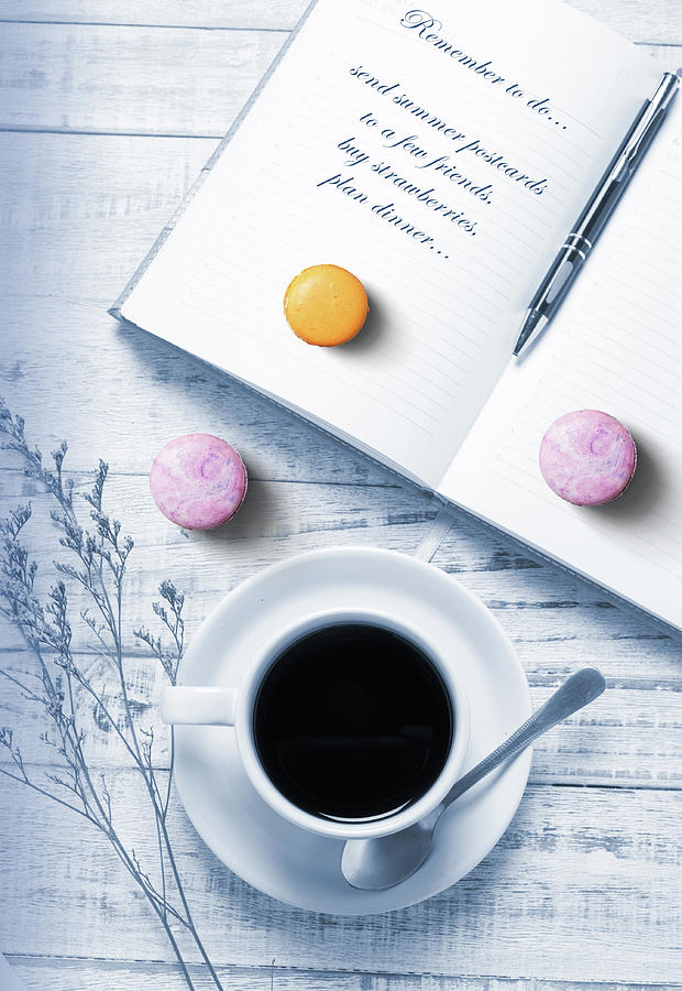 Morning Coffee And Making Notes Photograph by Johanna Hurmerinta