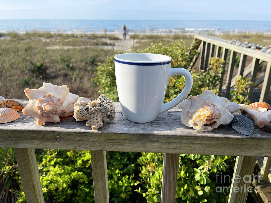 Morning Coffee at the Beach 6992 Photograph by Jack Schultz