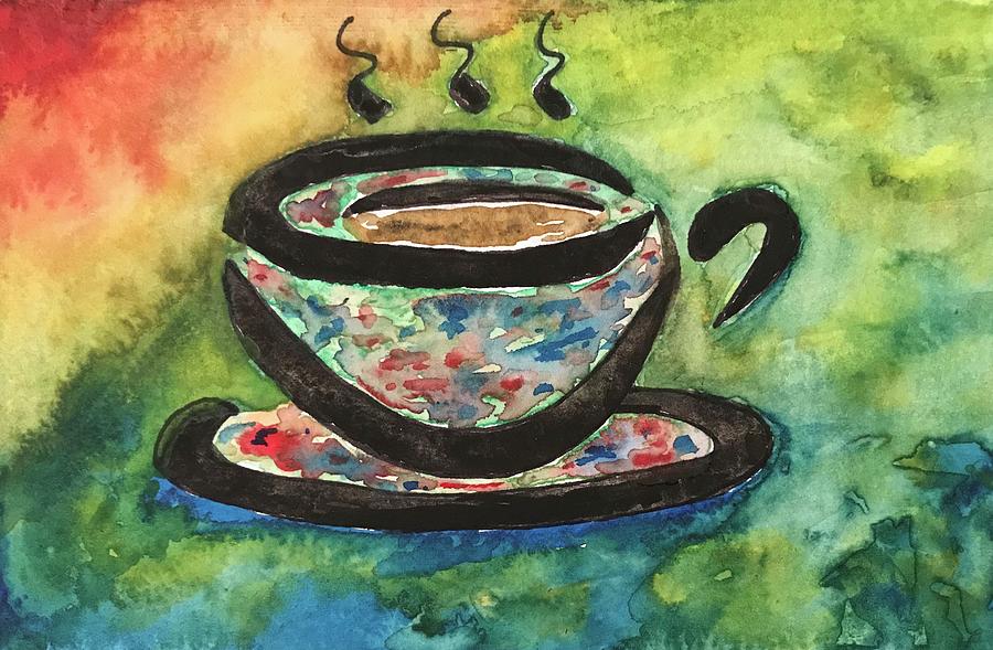 Coffee Painting - Morning Coffee by Mike Coyne