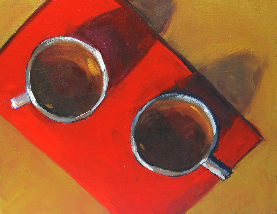Morning Coffee Painting by Nancy Merkle