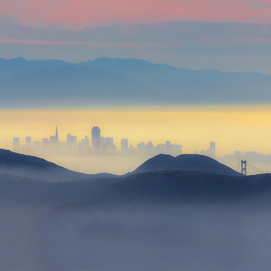 Morning colors, San Francisco Photograph by Donald Kinney