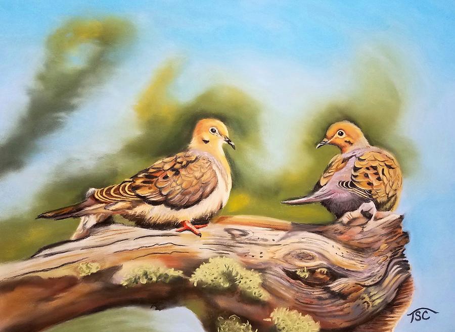 Morning Doves Painting by Tammy Crawford