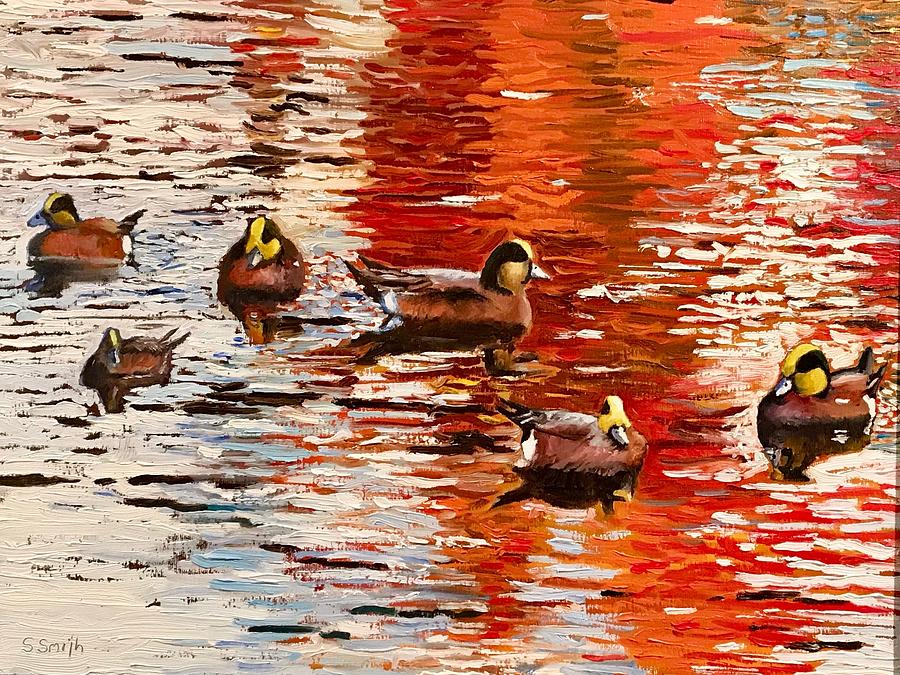 Morning Ducks Painting by Shawn Smith