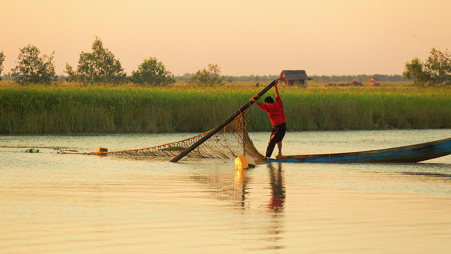 Morning Fishing Photograph by Lindley Johnson