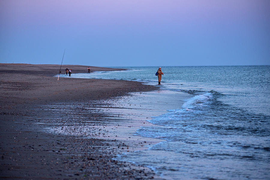 Morning Fishing on Race Point Beach in Cape Cod Purple Sky Photograph by Toby McGuire