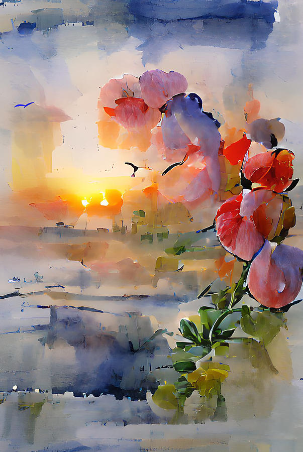 Morning Floral Digital Art by David Lane