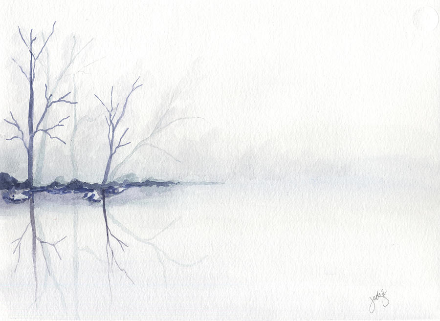 Watercolour Painting - Morning Fog by Judy Horan Watercolour Painting - Morning Fog by Judy Horan