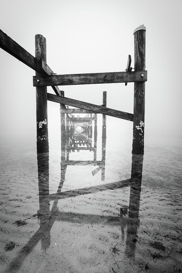 Morning Fog Pier Gulf Islands National Seashore Florida Photograph by Jordan Hill