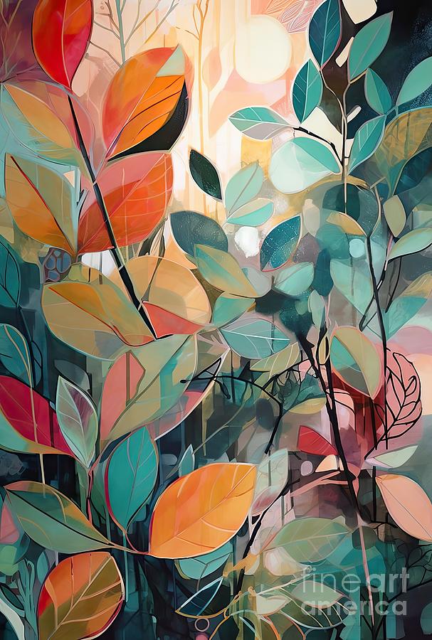Morning Forest III Painting by Mindy Sommers