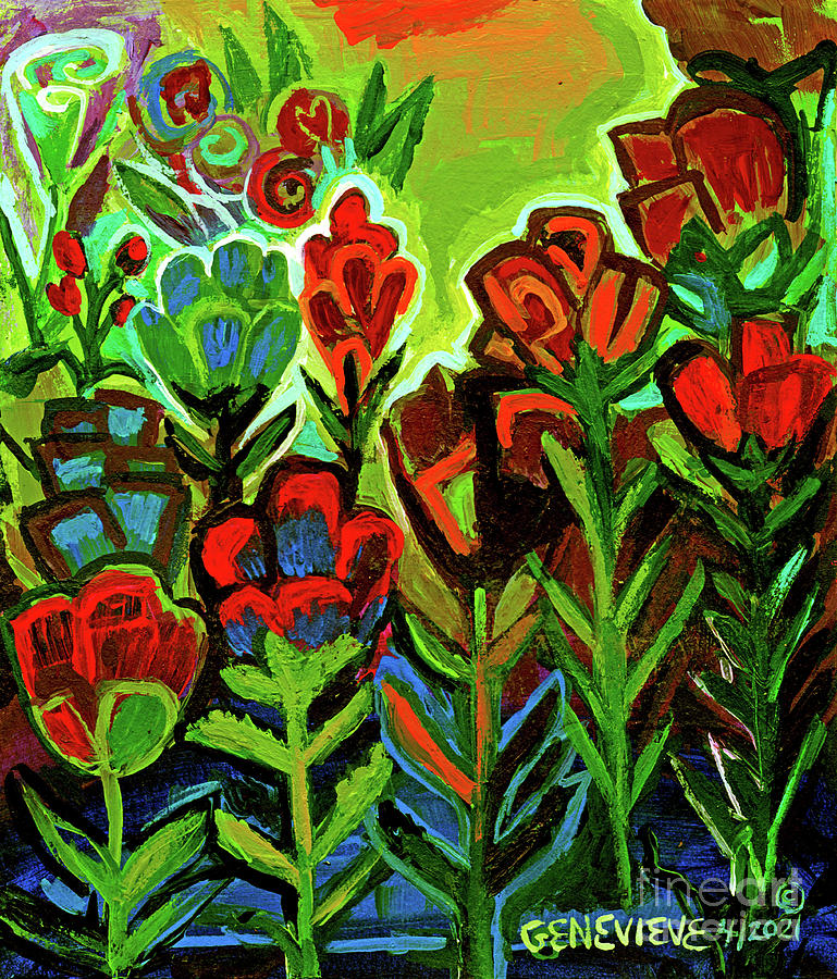 Nature Painting - Morning Garden by Genevieve Esson