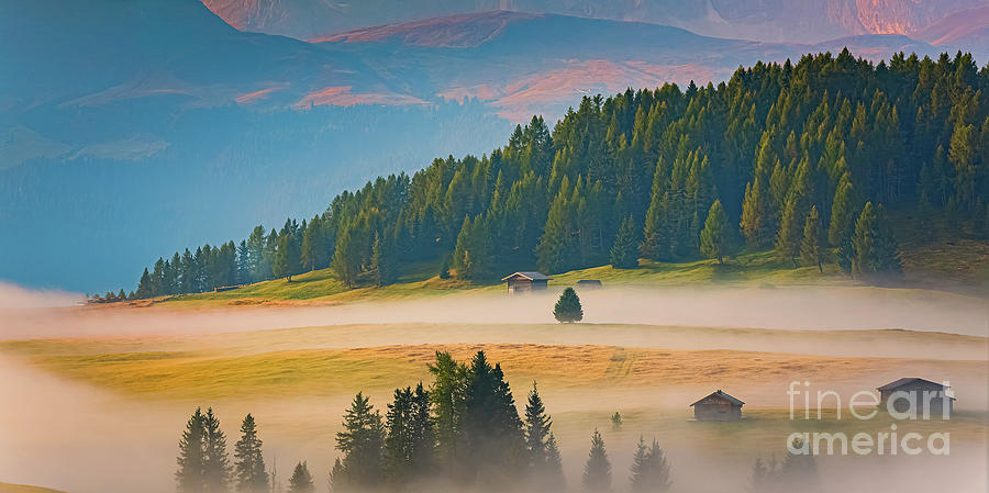 Morning glory on Alpe di Siusi Photograph by Henk Meijer Photography