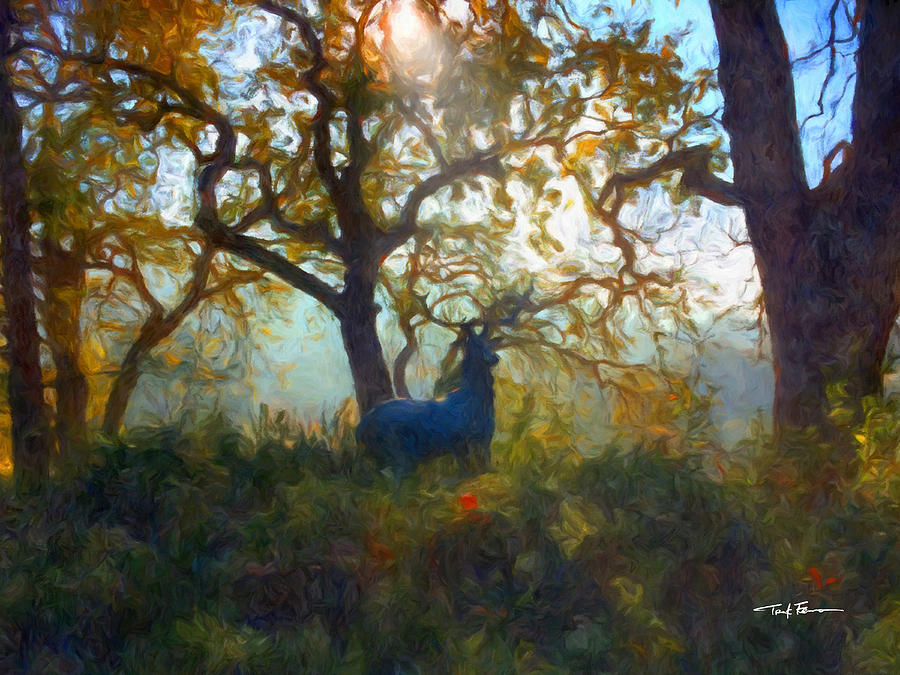 Morning Glory, Santa Cruz Mountains, California Painting by Trask Ferrero