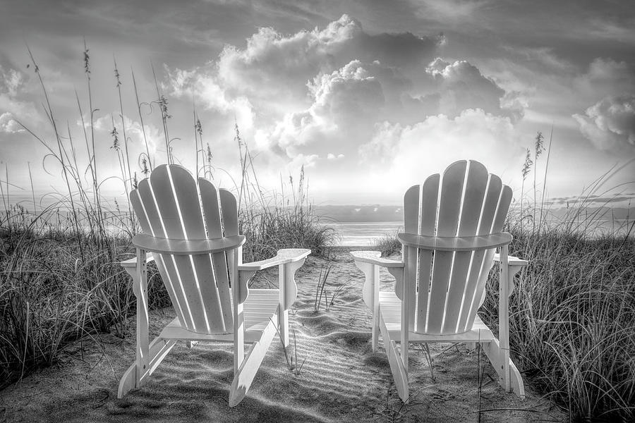 Morning Greeting in Black and White Photograph by Debra and Dave Vanderlaan