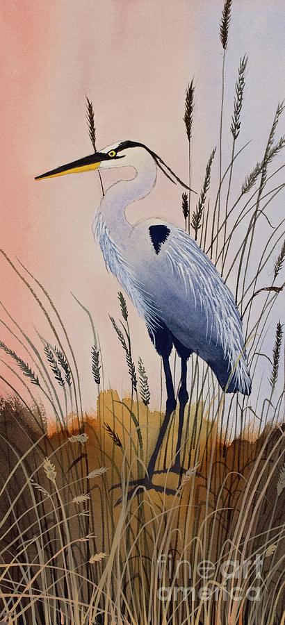 Morning Heron Painting by Norma Appleton