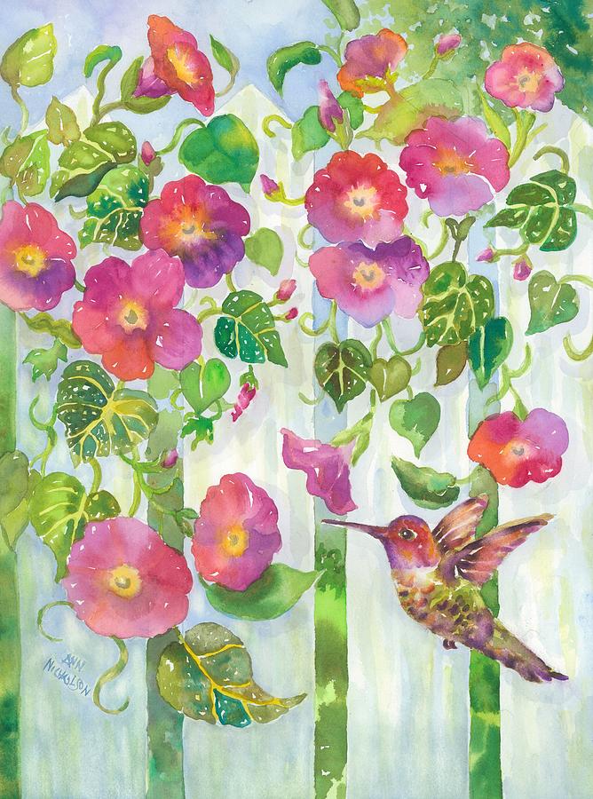Morning Hummingbird Painting by Ann Nicholson