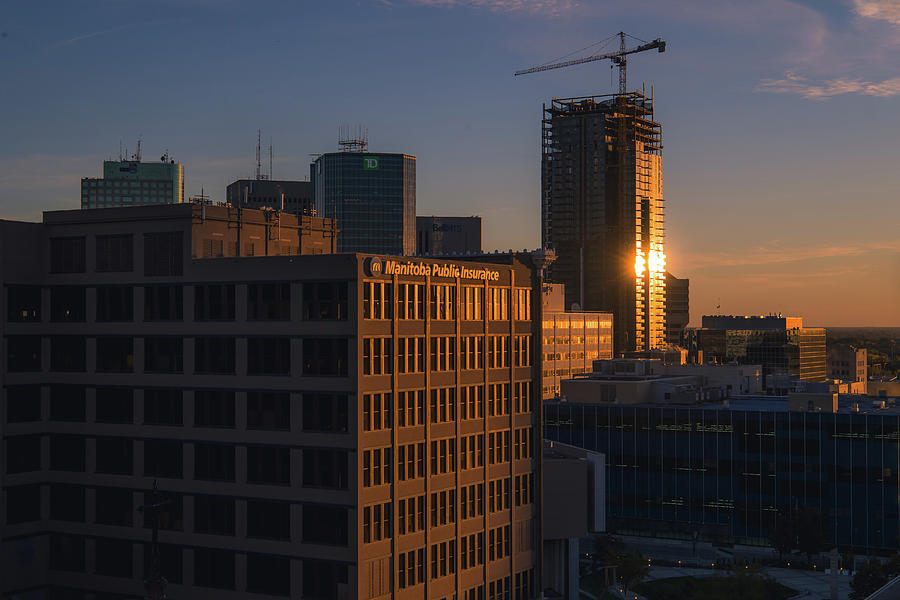 Morning in downtown Winnipeg Photograph by Jay Smith