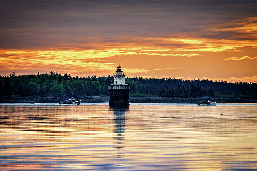 Lighthouse Photograph - Morning in Lubec Channel by Rick Berk