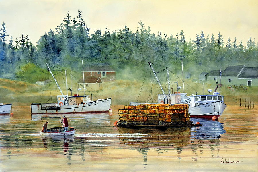 Morning In Maine Painting by Bill Hudson