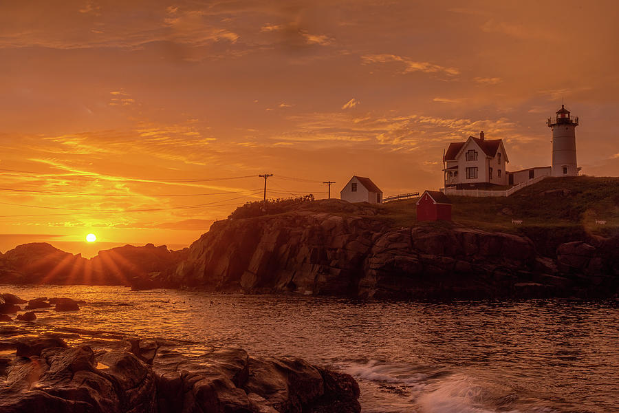 Morning in Maine - Nubble Lighthouse Photograph by Jack Peterson