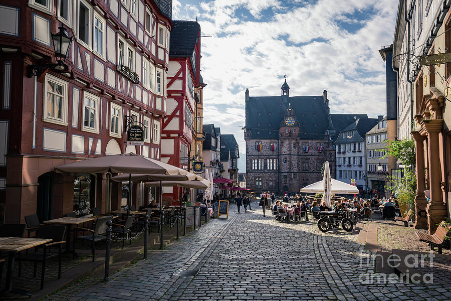 Morning in Marburgt Old City Photograph by Eva Lechner
