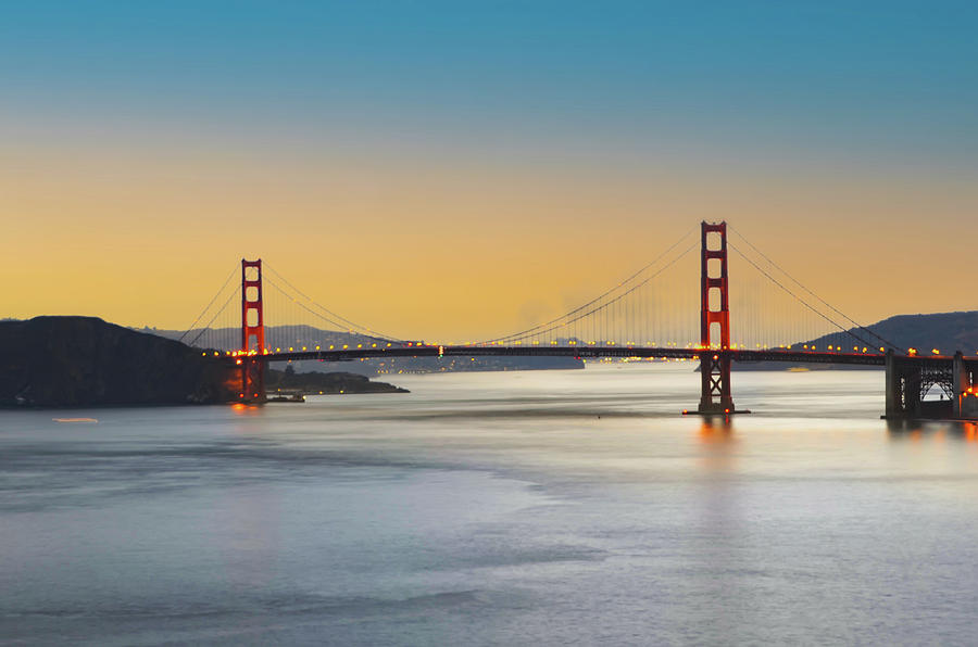 Morning in San Francisco - Golden Gate Bridge Photograph by Bill Cannon