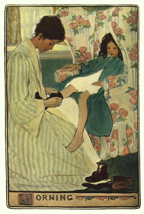 Morning Drawing by Jessie Willcox Smith Morning Drawing by Jessie Willcox Smith