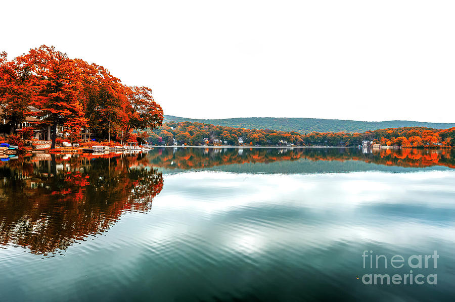 Morning Lake View at Erskine Lake in Ringwood Photograph by John Rizzuto