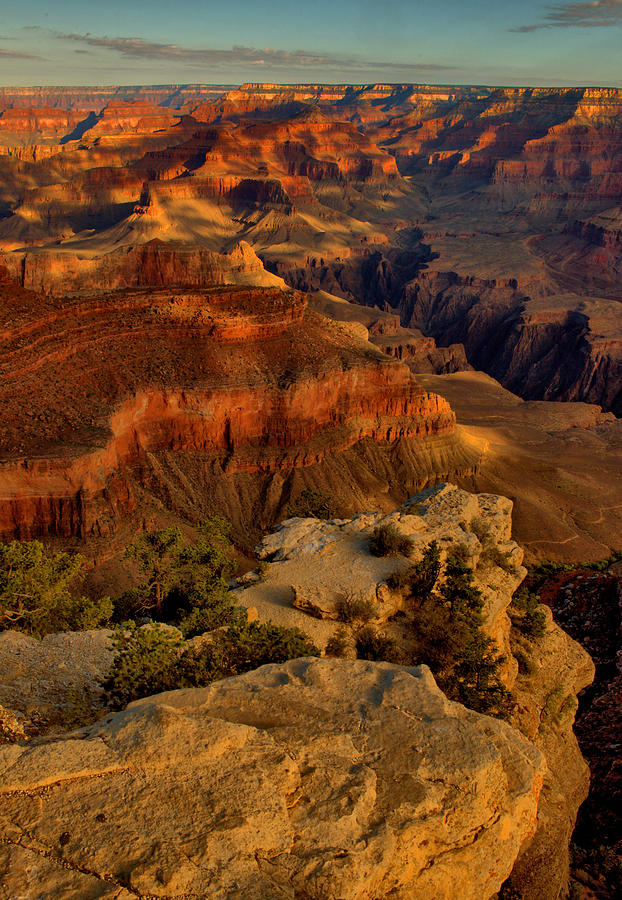 Morning Light And Shadows - Grand Canyons Photograph by Stephen Vecchiotti