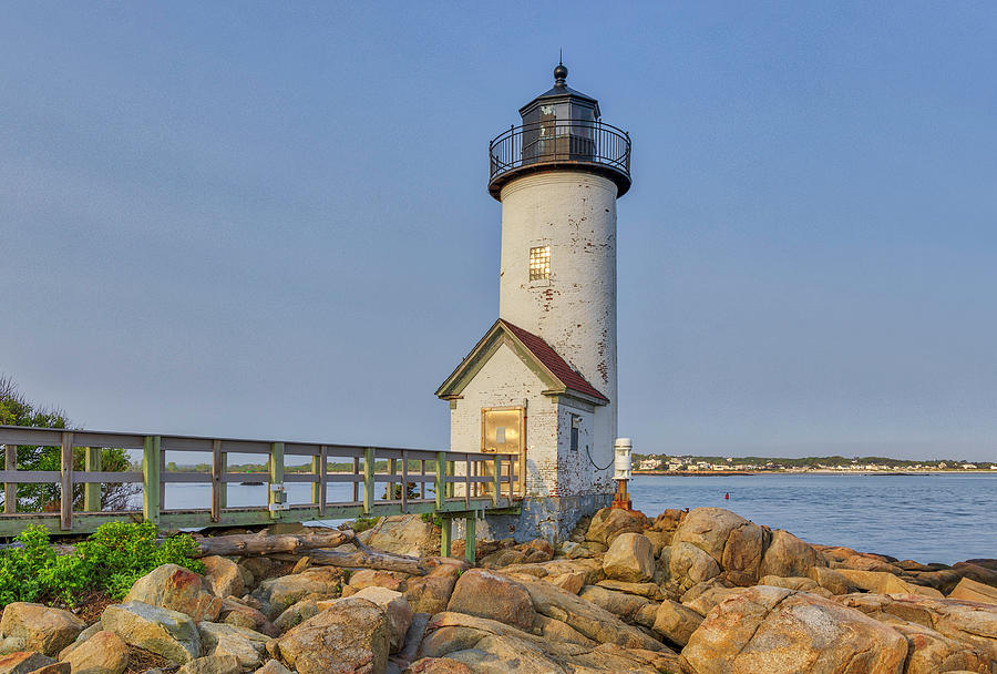 Morning Light at Massachusetts Cape Ann Annisquam Lighthouse Photograph by Juergen Roth