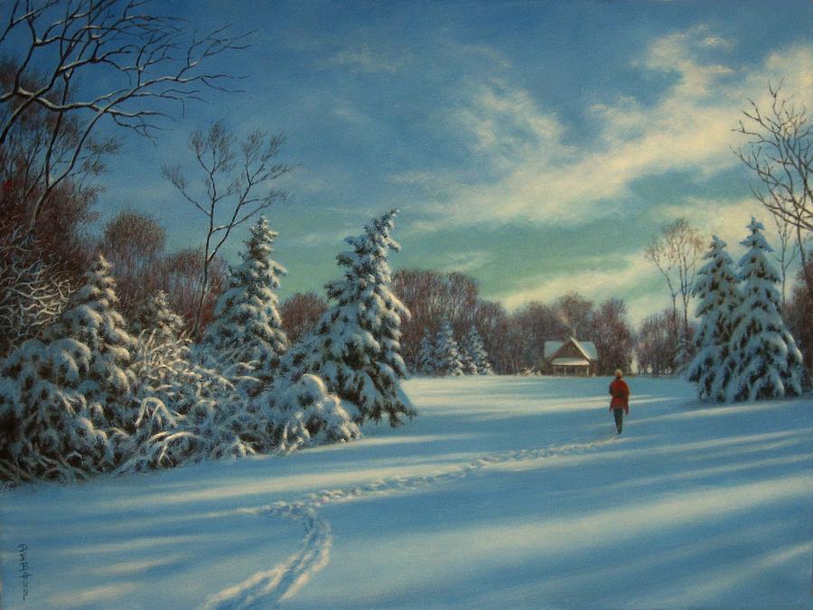 Winter Painting - Morning Light by Barry DeBaun