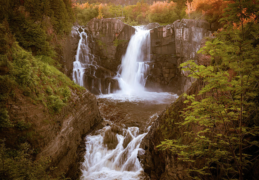 Morning Light On Grand Portage Waterfall Photograph by Dan Sproul