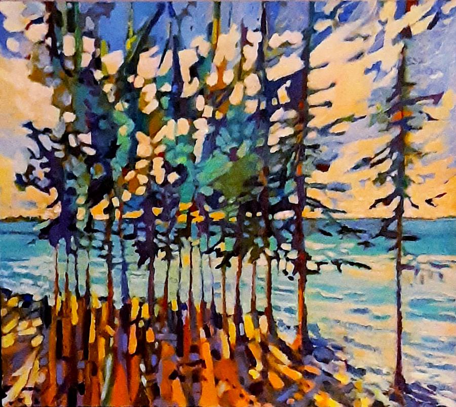 Morning Light on Lake Huron Painting by Marysue Ryan