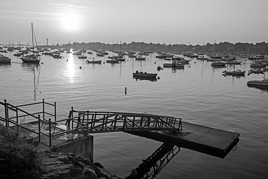 Morning Light on Marblehead Harbor Crocker Park Marblehead Massachusetts Black and White Photograph by Toby McGuire Morning Light on Marblehead Harbor Crocker Park Marblehead Massachusetts Black and White Photograph by Toby McGuire