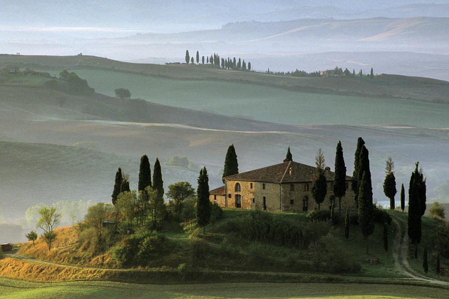 Morning Light on the Belvedere, Tuscany, Italy Photograph by Sarah Howard