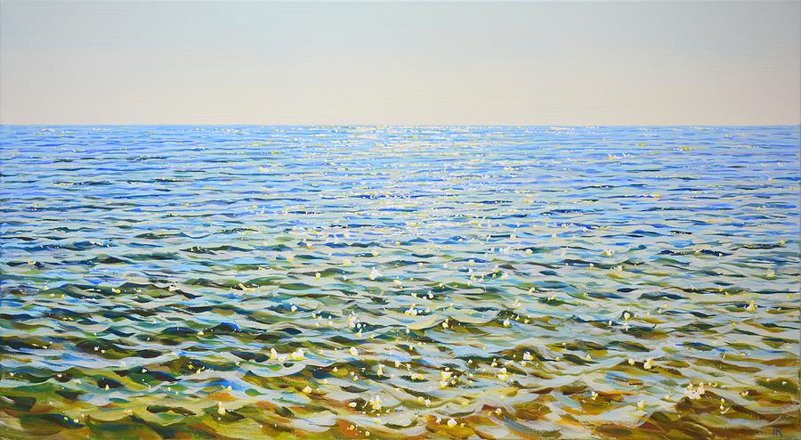 Morning light on the water. Painting by Iryna Kastsova