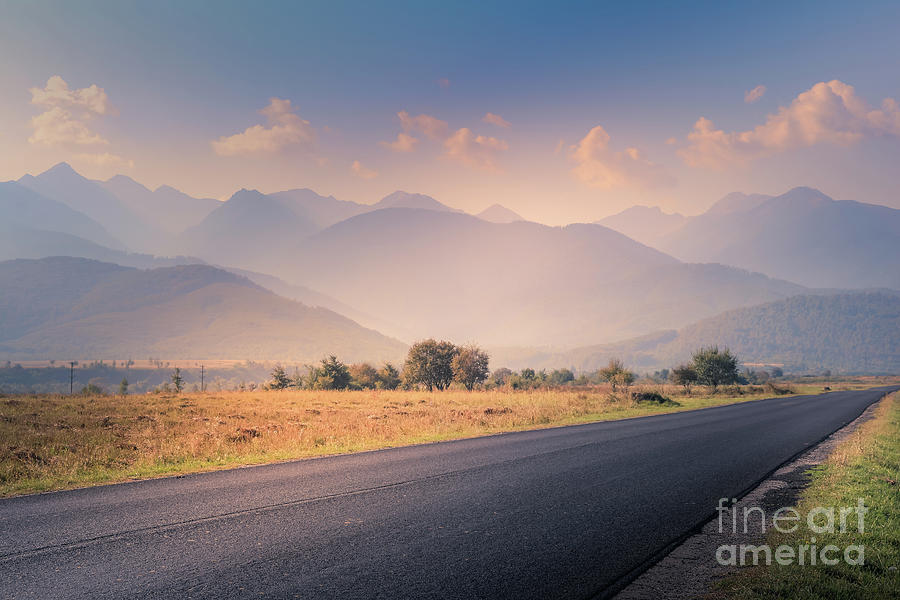 Mountain Photograph - Morning light over Fagaras mountains by Claudia M Photography