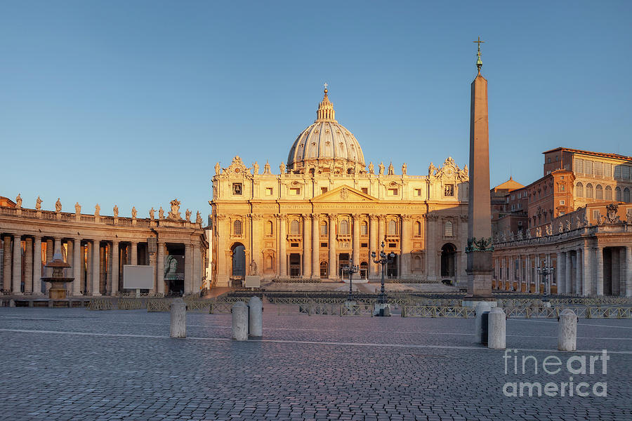 Morning Light - Piazza San Pietro - Rome Italy Photograph by Brian Jannsen