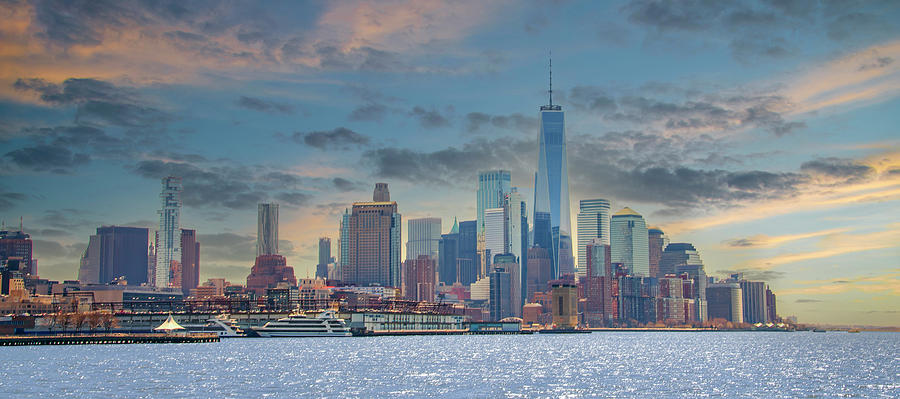 Morning Manhattan Panorama Photograph by Bill Cannon