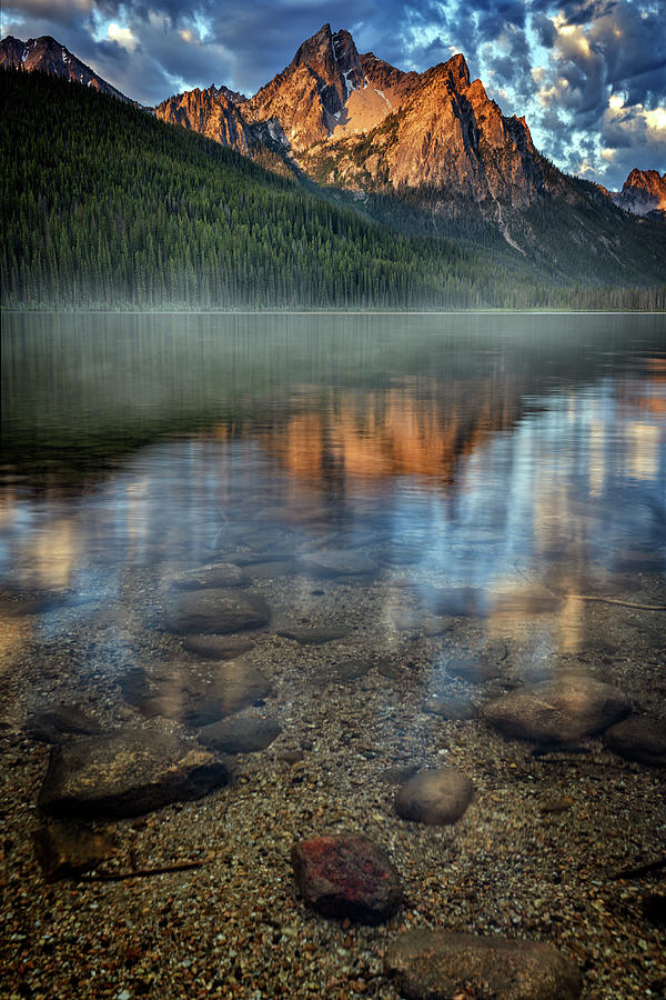 Landscape Photograph - Morning Mist in the Sawtooths by Rick Berk