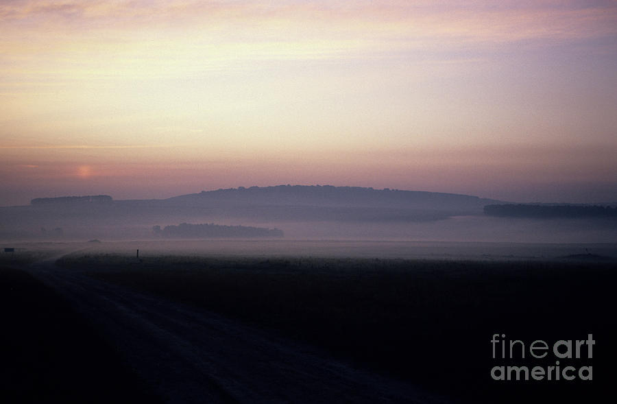 Morning Mist on Salisbury Plain Photograph by Patrick G Haynes