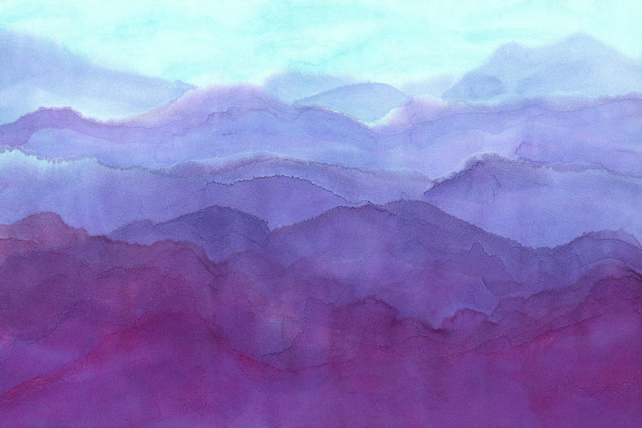 Morning mood in the mountains one Painting by Karen Kaspar