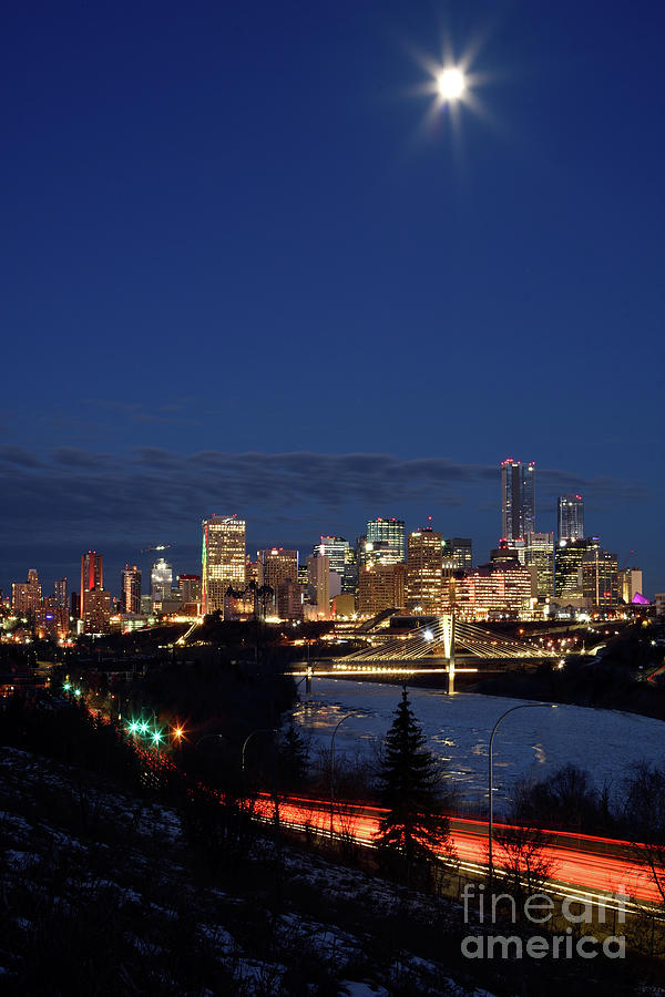 Morning Moon Over Edmonton December 2023 Photograph by Terry Elniski