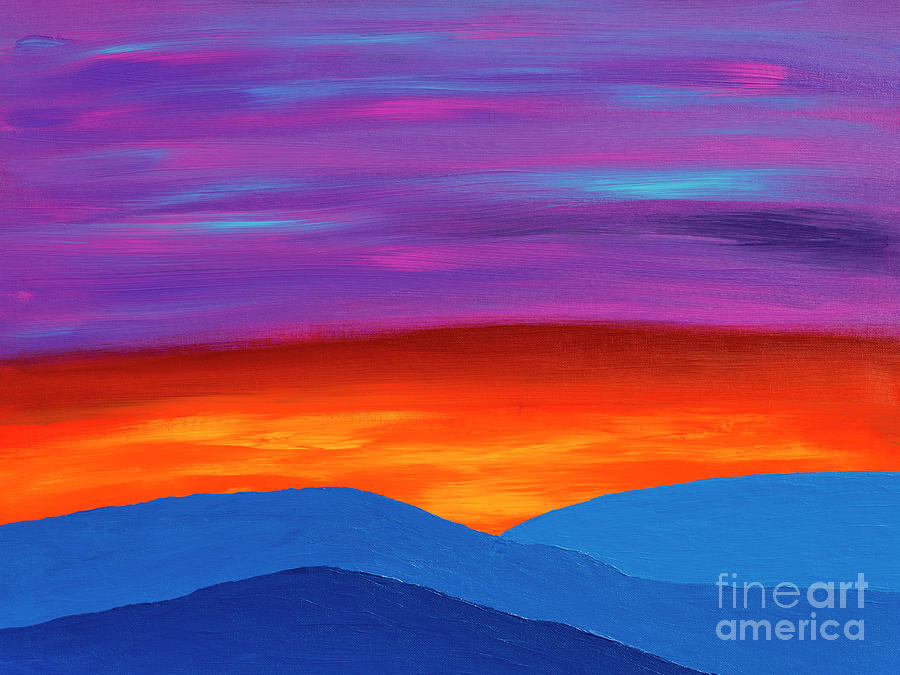 Paint Painting - Morning Moving over the Hills #3 by Thomas R Fletcher