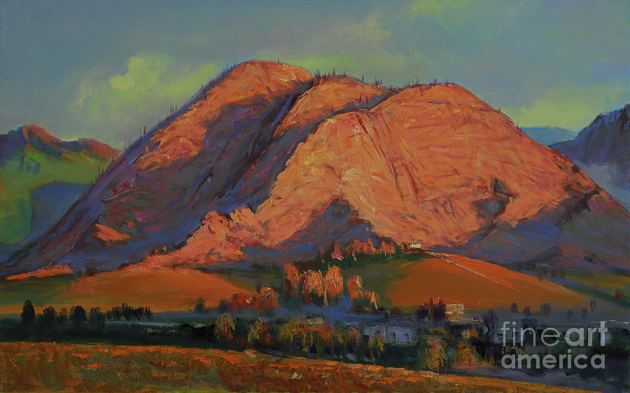 Morning of Bulgan Mountain Painting by Badamjunai Tumendemberel