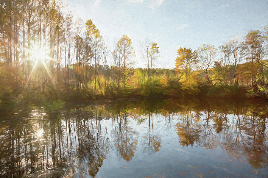 Morning On Golden Pond Digital Art by Deborah League